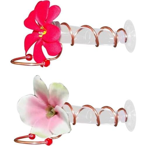 Wall Suction Type Long Tube Hummingbird Feeder N0X8