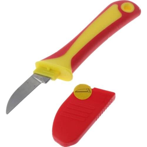 1Pcs Electrician Knife Cutting Off Tool Repairing Tool Hook Knife Plastic Handle New Drop Ship