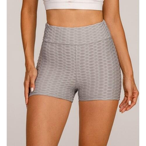 Casual Women Gym Shorts High Waist Lifting Push Up Tight Hip Stretch Running Fitness Yoga Short Pants Wrinkled Biker Shorts E2