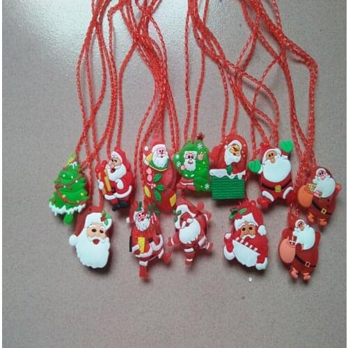 Christmas gift luminous flashing birthday party colorful glitter necklace Halloween necklace LED childrens luminous necklace