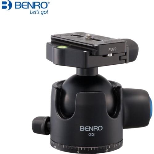 BENRO G3 Ball Head Aluminum Low-Porfile BallHead Professional Heads For Camera Tripod Pu70 Quick Release