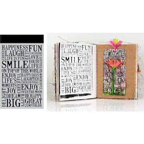 Letter Medium Stencils Smile for Scrapbooking Stamp Photo Album Decorative Embossing Cut Die DIY Paper Cards 2021 NEW