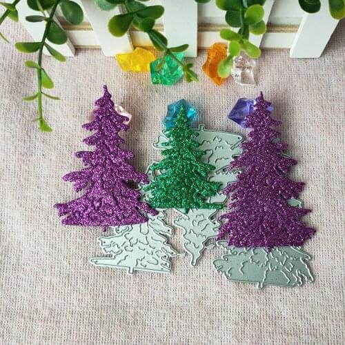 Three new Christmas trees combination metal cutting Die mould DIY scrapbook photo album relief handicraft