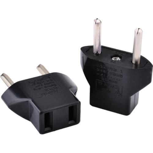 Travel Converter Adapter US to EU Adapter Converter Changeover Plug Conversion plug 2 Pin AC Power Plug Adaptor Connector