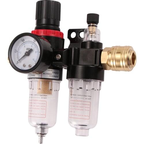 Air Compressor Oil Water Separator Regulator Trap Filter Airbrush Duplex Pneumatic Component Accessories Air Filtration