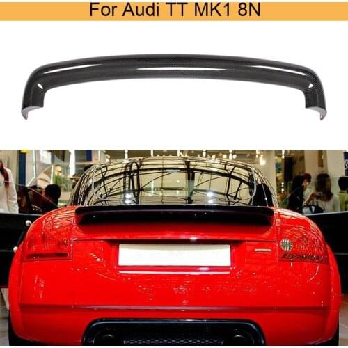 For TT Carbon Fiber Rear Spoiler Wing for Audi TT MK1 8N 1998 - 2006 Rear Trunk Spoiler Boot Lip Wing Car Sticker