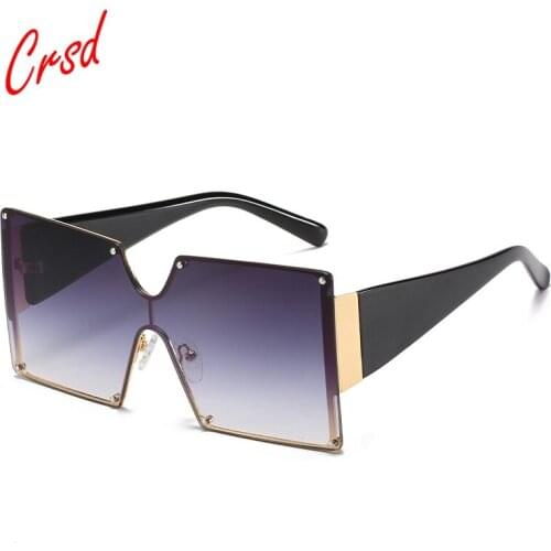 CRSD 2020 Ladies Square Sunglasses Women 2020 New Fashion Goggle Shades Vintage Brand Designer Oversized Sun Glasses