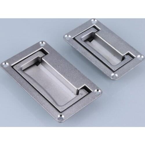 1 PCS 11.1cm x6.9cm Metal Rectangle Shaped Recessed Folding Pull Handle Grip