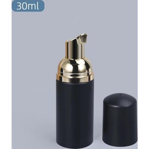 10Pcs 30ml Portable Foam Bottle Empty Black Pump bottle Cosmetic Lotion Soap Dispenser Matte Refillable Bottles