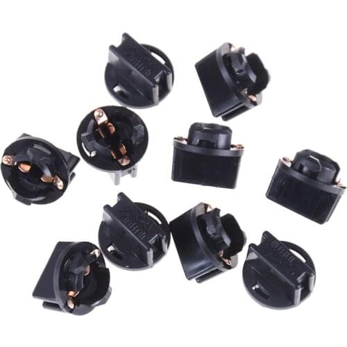 10PCS T10 Socket Dashboard Instrument Panel Socket T10 W5W 168 192 194 Twist Lock Wedge Bases Lamp Dash Bulb Plug black