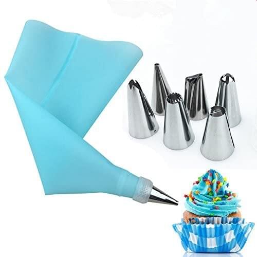 26Pcs/Set Silicone Pastry Bag Tips Kitchen DIY Cake Icing Piping Cream Cake Decorating Tools Reusable Pastry Bags+24 Nozzle Set