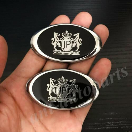 2x 3D Metal JUNCTION PRODUCE JP Luxury VIP Emblem Trunk Badge Decals Sticker JDM
