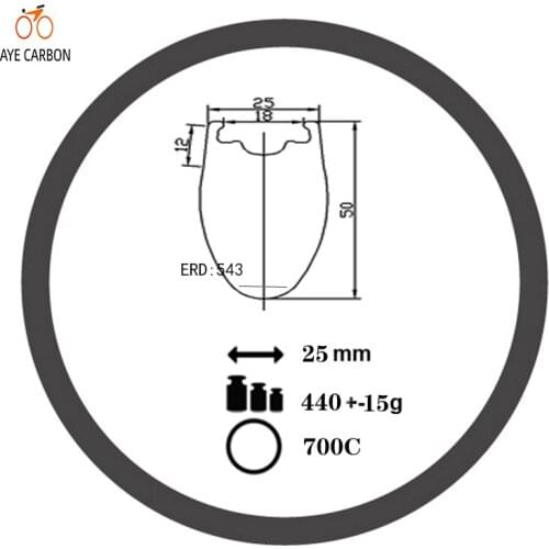 Tubeless ready 700C carbon road rim super light version 50mm deep clincher rims UD 3K matte rim brake basalt brake surface