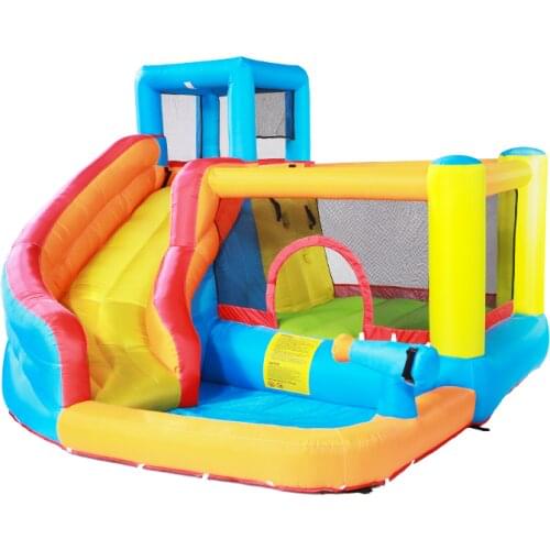 Kids House Inflatable Bouncer Toys Slide Castle Outdoor Indoor Jumping Trampoline Bed With Durable Oxford Cloth Air Blower