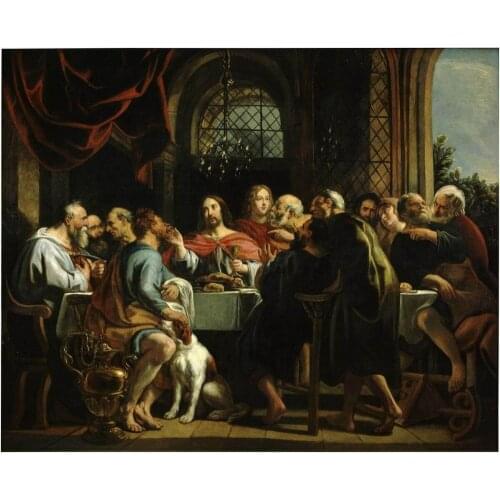 Jacob Jordaens The Last Supper Art Film Print Silk Poster Home Wall Decor 24x36inch