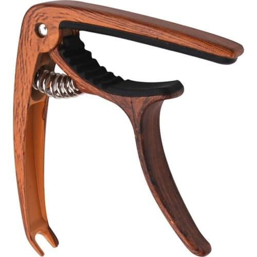 Wood Grain Guitar Capo High-quality Zinc Alloy Multi-function Portable Musical Instrument Acoustic Ukulele Quick Change Clamp