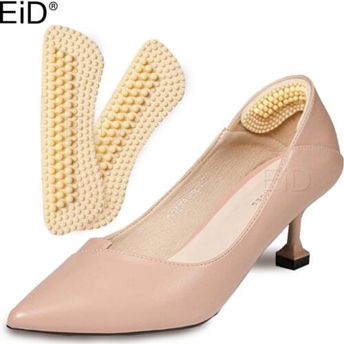 EiD 4D Silicone Gel Massage High Heels Granules shoes Cushion for Women man Heel Liner Grips Protector Sticker Pain Relief Foot