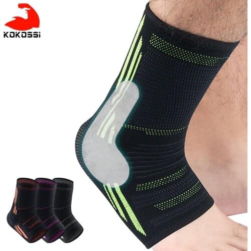 KoKossi 1PCS New Ankle Support Running Football Joints Protection Black Foot Bandage Elastic Ankle Brace Band Guard Sport Safety