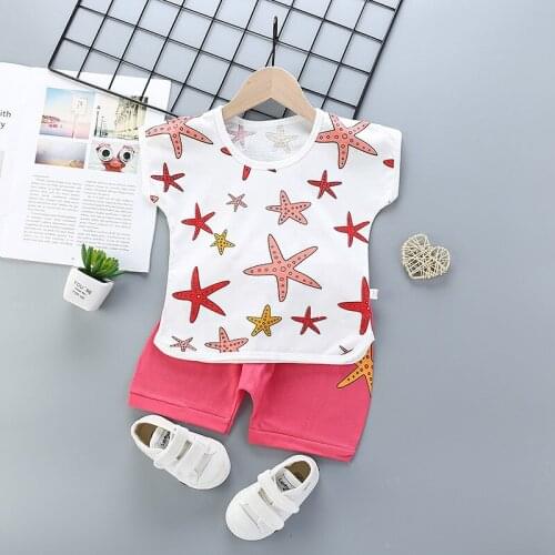 Baby boys clothes Sets 0-5Y summer newborn boys girls Clothes Infant cotton Tops +Pants 2pcs Outfits kids clothing Set