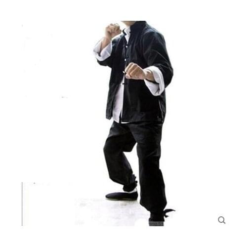 Tai chi Tang suit 100% Cotton Kung fu Traditional Chinese clothing for men Spring Wing Chun