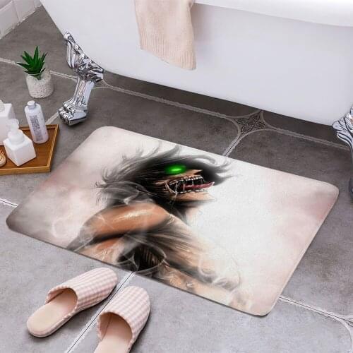 Shingeki No Kyojin Eren Ye 3D Print Doormats Rectangle Non-Slip DoorMat Bedroom Kitchen Entrance Print Door rugs Dropshipping