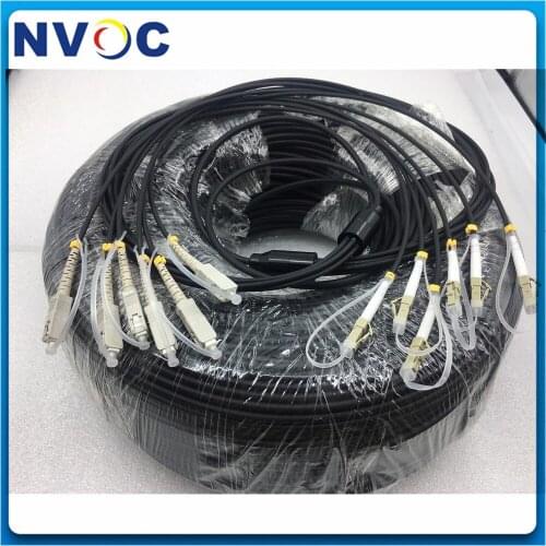 LC ST FC SC UPC 6Core MM OM1 62.5/125 200M Fiber Optical Armoured Patch Cord 6Fibers Armored Jumper Connector Cable
