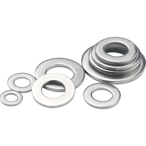 Luhuichang 5-100pcs Flat Washer M1.6 M2 M2.5 M3 M4 M5 M6 M8 M10 M12 M14 M16 M18 M20 Stainless Steel Washers Plain Washer Gasket