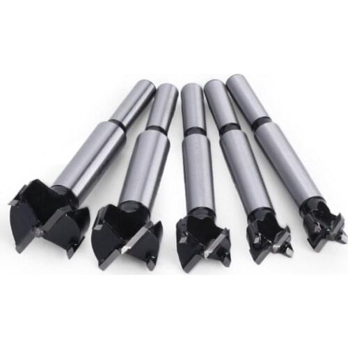 5pc 15-35mm Forstner Drill Bit Set Woodworking Hole Opener Drill Bits Wood Cutting Tool Drilling Plastic Plate Reaming Hand Tool