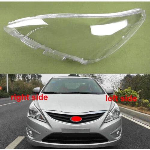 For Hyundai Verna Solaris 2010 2011 2012 2013 Headlight Cover Headlight Shell Imported Transparent Shade Mask
