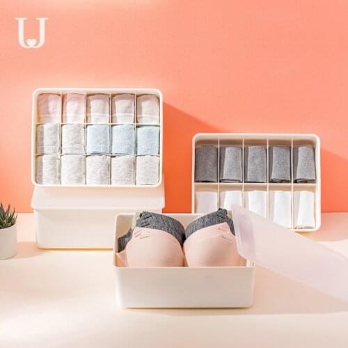 2020 New Underwear Bra Organizer Storage Box 10/15Grid Multi-function Drawer Closet Organizers Boxes For Underwear Scarfs Socks