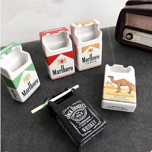 Cigarette Box Ashtray Anti-scalding Cigar Ashtray Ashtray Creative Home Living Room Smoking Accessories