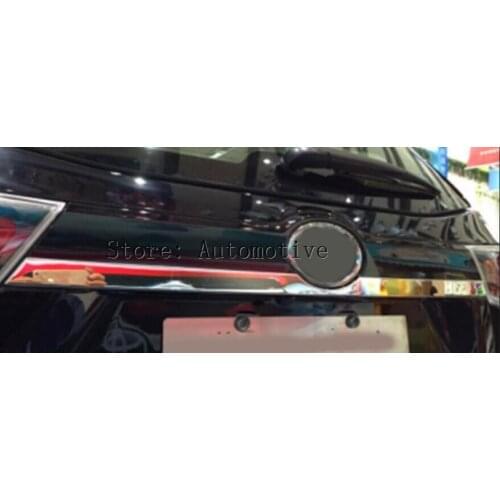 Fit For Toyota Highlander Kluger 2015 2016 2017 Chrome Rear Trunk Tail Gate Door Handle Cover Trim Strip Molding Styling Garnish