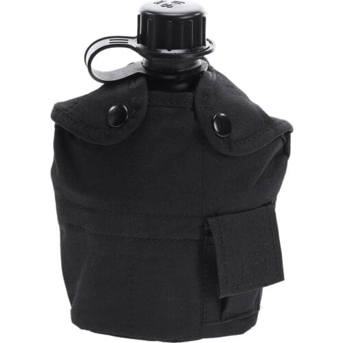 1L Camping Hiking Survival Kettle Heavy Cover Army Water Bottle Aluminum Cooking Cup US Military Canteen Hot Outdoor Tableware