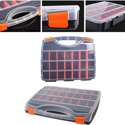 Portable Plastic Tool Parts Box Screw Storage Box Removable Partition Electronic Components Hardware Tool Division Material Box