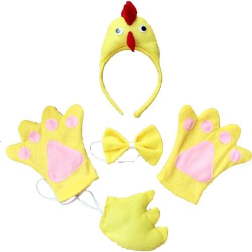 Kid Adult Chicken hen cock Headband Tail skirt tutu gloves Animal Cosplay Props Birthday Party halloween cosplay costume