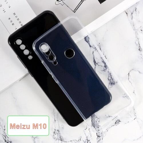 Transparent Phone Case For Meizu M10 6.5" Case Silicone Dirt-resistant Soft Black TPU Case For Meizu M10 M 10 M918H Back Cover