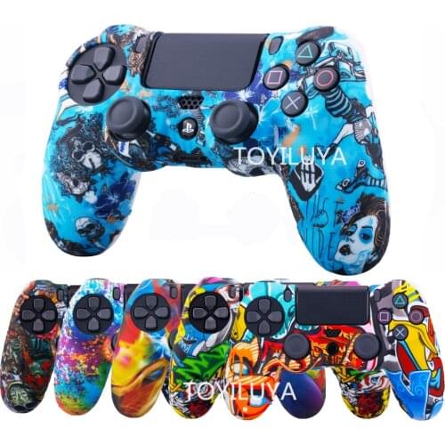 PS 4 Silicone Case Camo Cover Protective Skin For Sony Playstation 4 Dualshock 4 DS4 PS4 Pro Slim Controller Accessories