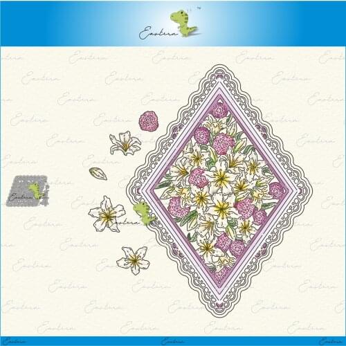 Lily Panel frame metal cutting dies 2021 new diy die molds Scrapbooking Paper Making die cuts crafts large die