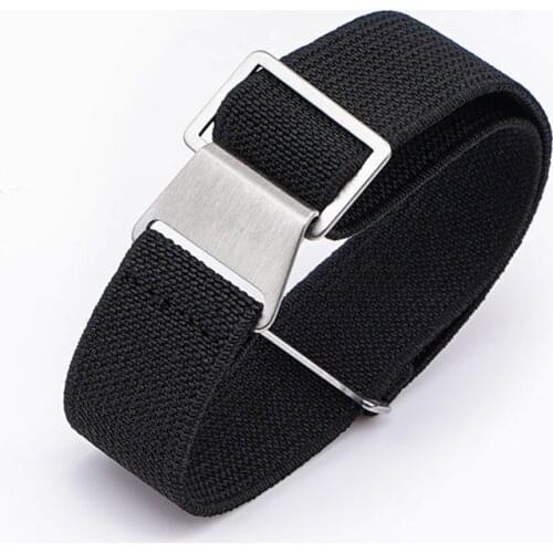 BEAFIRY Nylon Watch Band 18mm 20mm 22mm 24mm Canvas Breathable Woven Watch Straps for Men Women black grey green