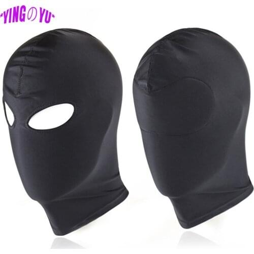 Adult Games Sexy Head Mask BDSM Bondage SM Sex Toys for Couples Sex Headgear Erotic Products Black Slave Restraint Hood Cosplay