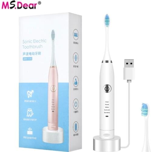 Sonic Toothbrush Whitening Oral Care Rechargeable Electric Tooth Brush 5 Mode Travel Polish Teeth Whitening Adult Dental Care