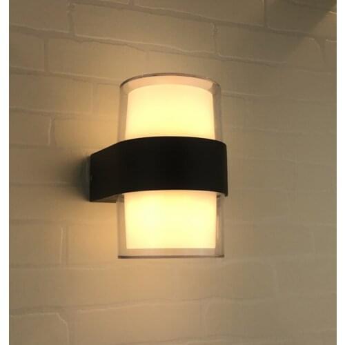 LED Outdoor Wall Light Waterproof IP65 Aluminum Acrylic Modern Nordic Style Indoor Wall Lamps Living Room Porch Garden Lamp