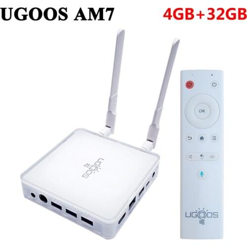 Presale UGOOS AM7 Amlogic S905X4 Smart Android 11 TV Box DDR4 4GB RAM 32GB ROM WiFi 6 1000M LAN Bluetooth 5.0 4K HD Media Player