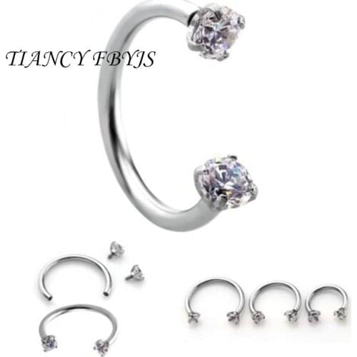 Body Jewelry Earring Internal Piercing Septo Nose Lip Eyebrow Ear Septum Cartilage Helix Captive Hoop Ring Piercing Nose Rings