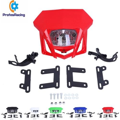 Universal Motorcycle Headlight Headlamp Fairing Farol De Milha Para Moto For HONDA XR CRF 150 230 250 450 Dirt Bike