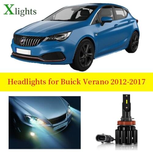Xlights Car Bulb For Buick Verano 2012 2013 2014 2015 2016 2017 LED Headlight Low Beam High Beam Canbus Headlamp Lamp Auto Light