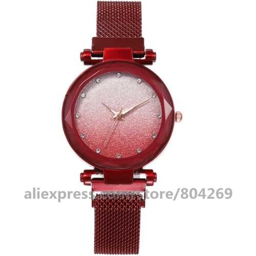 Vansvar Womens Quartz Magnet Buckle Alloy Sky Watch Alloy Strap Starry Ladies Watches 920637