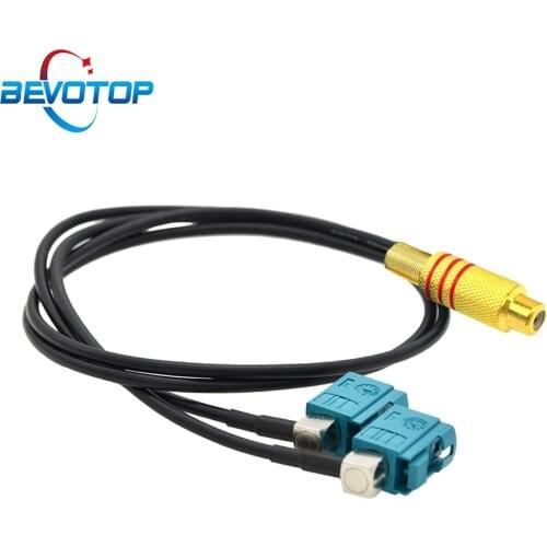Female RCA to Fakra Z M/F Video Camera Connection AV-IN Cable Adapter Y Type Splitter Pigtail for Car Rear View Parking Camera