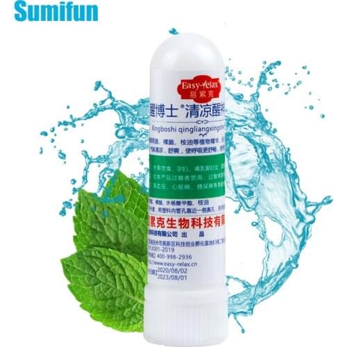 1/3Pcs Cool Nasal Inhaler Rhinitis Mint Cream Anti-Drowsy Essential Oils Nose Herbal Ointment Headache Congestion Relief