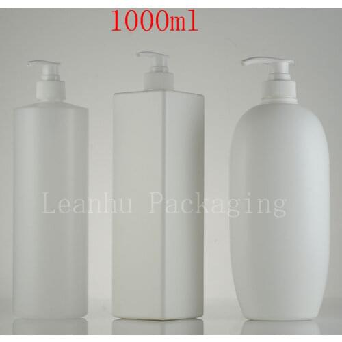 1000ml Empty Lotion Spray Pump Container Shampoo HDPE Bottle Liquid Soap Dispenser Refillable Bottles Cosmetic Pump 6PC/lot
